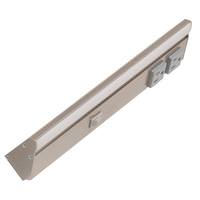 Task Lighting 12.5" 4 watt 120 volt Warm White Satin Nickel LED Lighted Power Strip